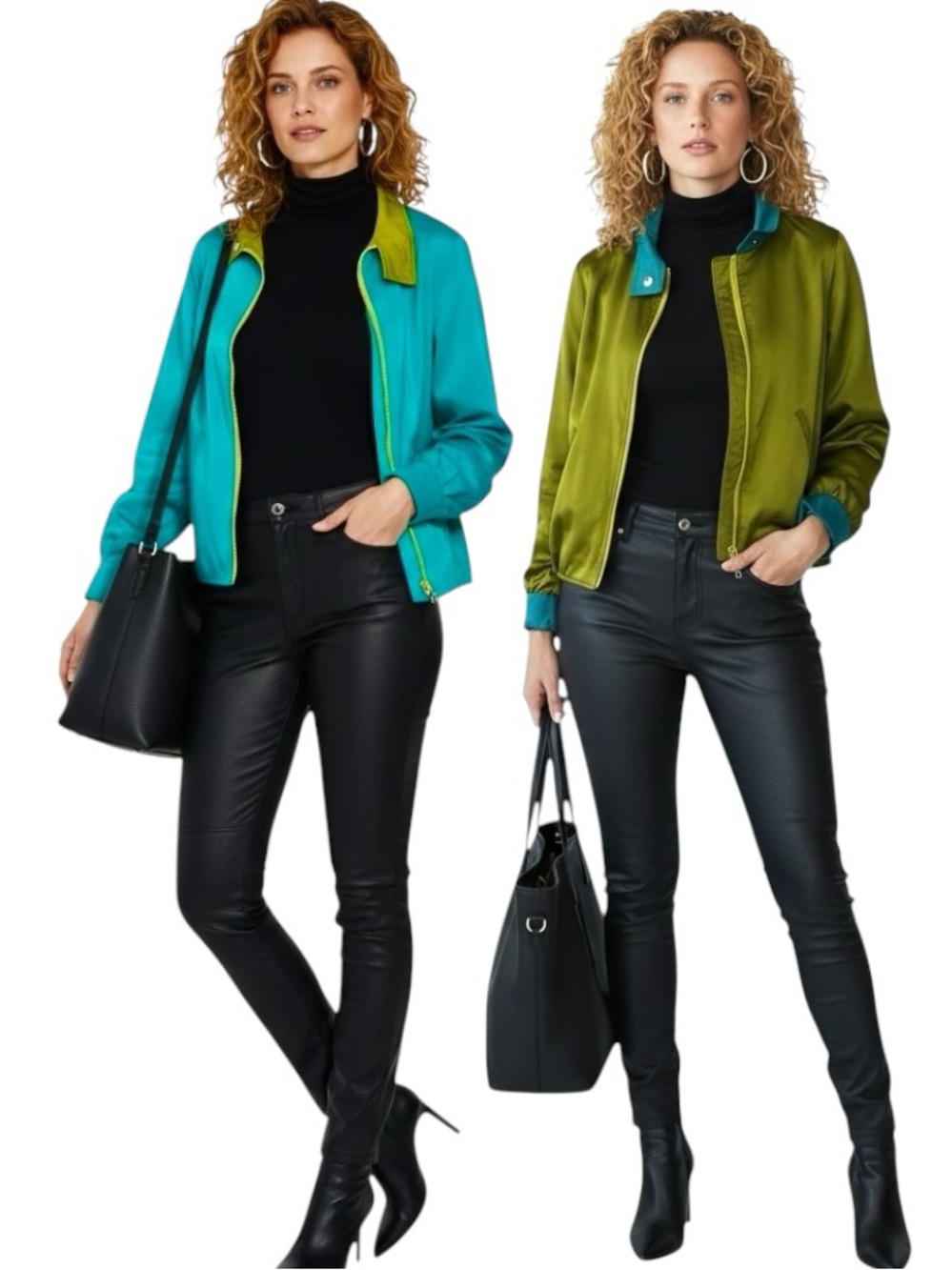 Mycra Pac Now Reversible Jacket Teal & Olive/Green Rain Coat O/P  8P Made/USA